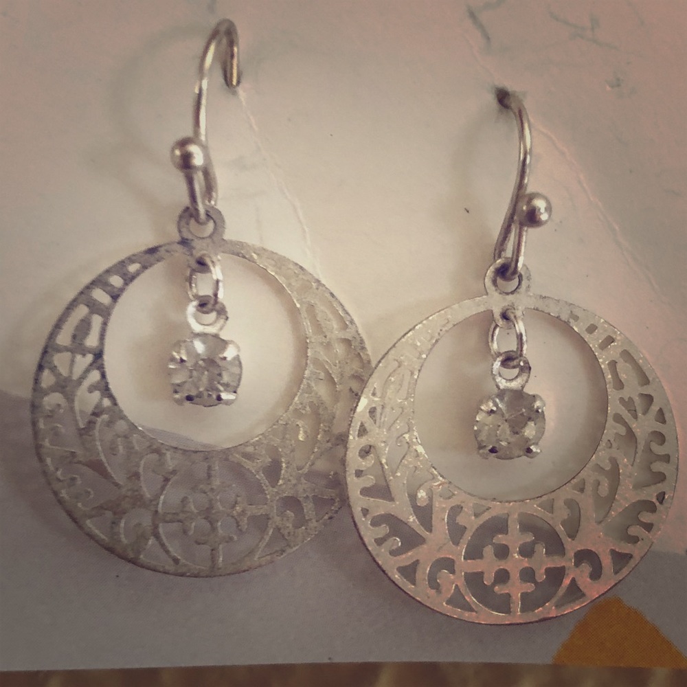 🌞💰Silver  earrings with cubic zirconia